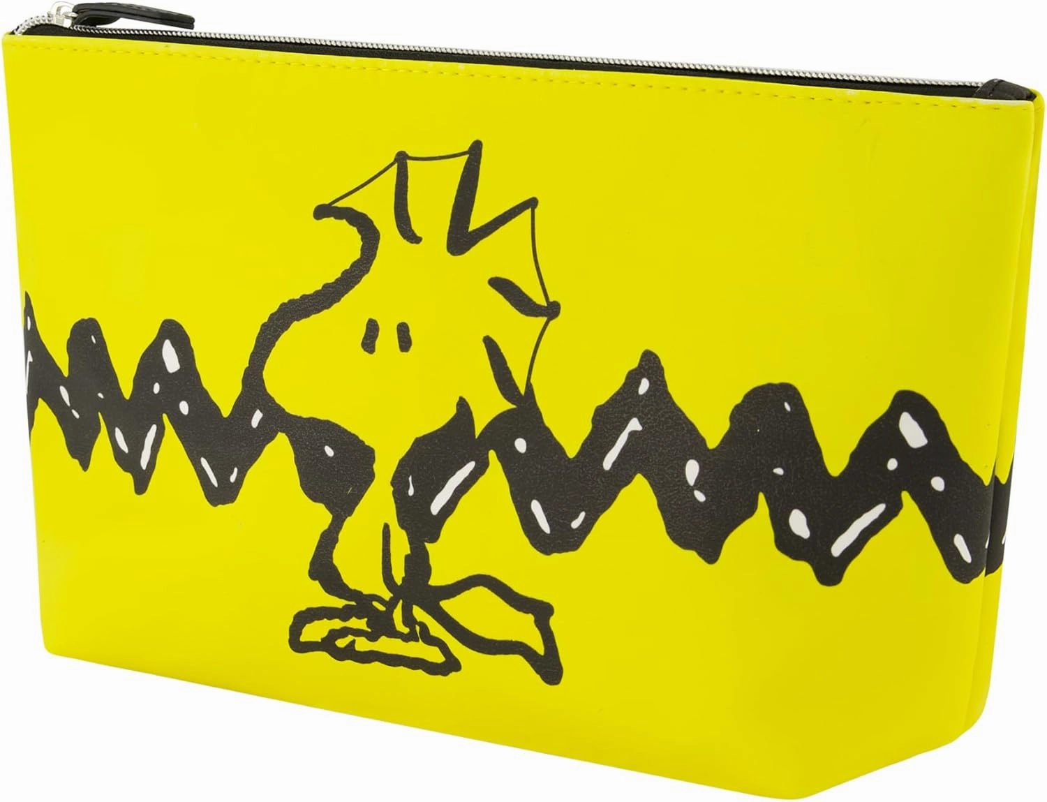 Concept One Peanuts Woodstock Travel Makeup Bag, Trapezoid Cosmetic Organizer Pouch for Women