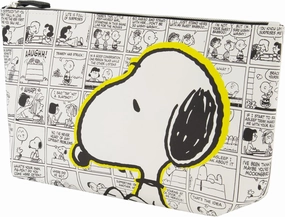 Concept One Peanuts Woodstock Travel Makeup Bag, Trapezoid Cosmetic Organizer Pouch for Women
