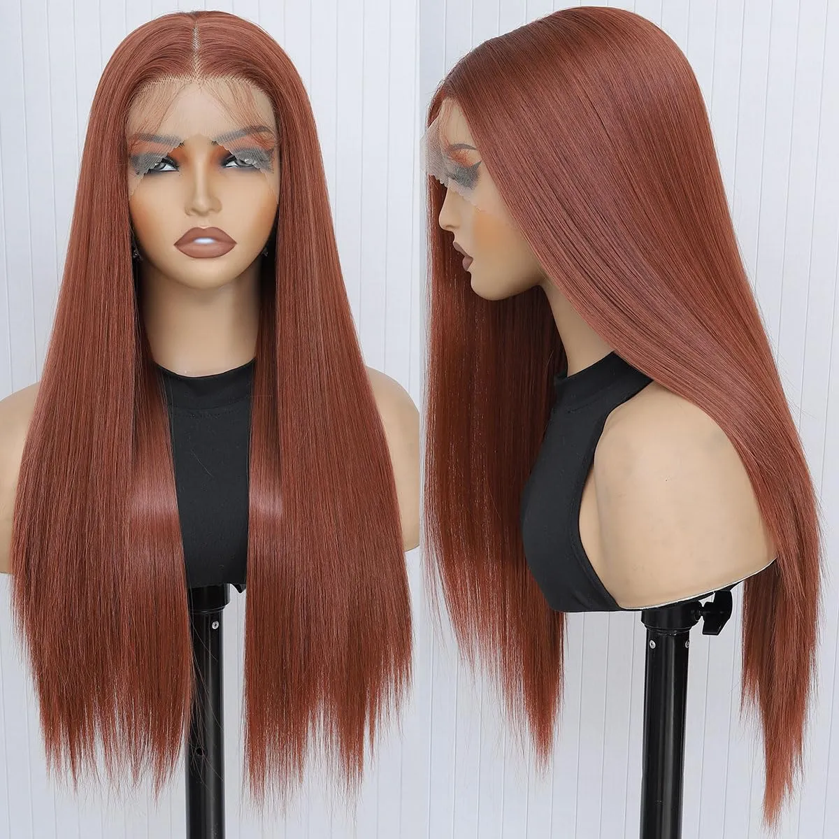 Cooper Synthetic Lace Front Wig Pre Plucked Wear And Go Glueless Wig HD Synthetic Lace Front Wigs for Women Silk Straight 180 Density 26 inch, Modern Vibes Cooper Wig