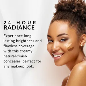 Corrective Concealer by Flori Roberts, Full Coverage for Women of Color or Deeper Skin Tones, Long Lasting Makeup, Natural Radiant Finish