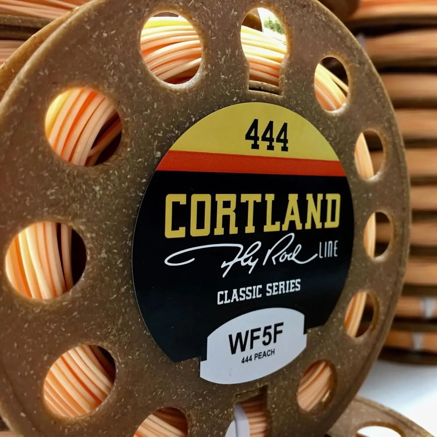 CORTLAND 444 Peach Fly Fishing Line with Front Welded Loop - 90 FT Durable Easy Casting Ultra Supple High Floating Classic Series Fly Rod Line for Freshwater