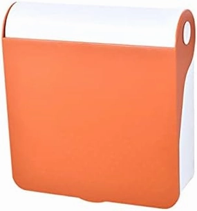 Cosmetic Storage Box with Mirror Large-capacity Storage Box Wall-mounted Lipstick Skin Care Product Rack Makeup Organizer Box - (Color: Orange)