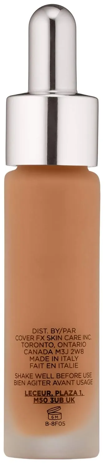 COVER FX Custom Cover Drops, Multi-Use Shade-Adjusting Liquid Foundation and Concealer Makeup, Vegan & Cruelty-Free Lightweight Skin Enhancer, 0.25 Fl Oz, N Deep 1