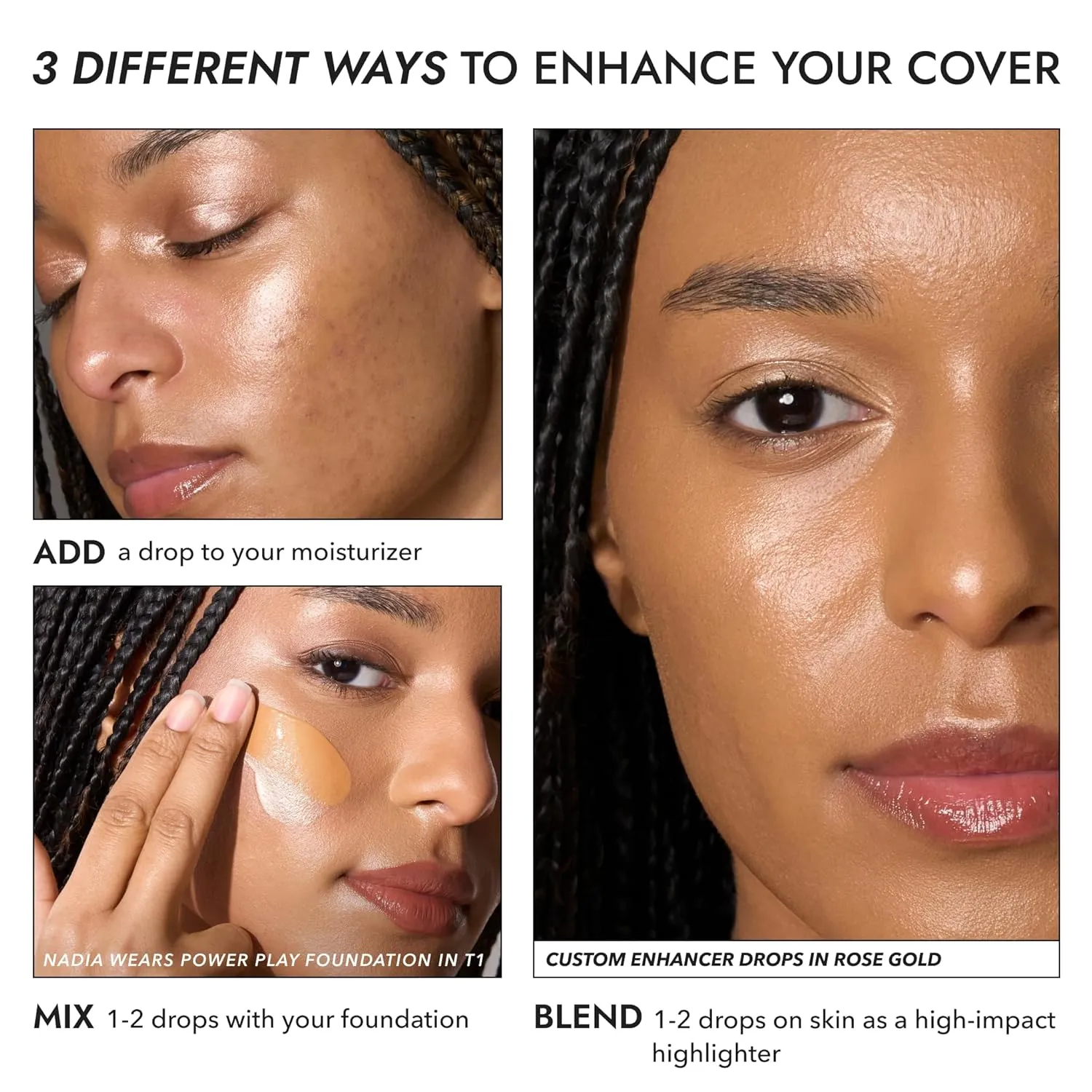 COVER FX Custom Enhancer Drops - Halo: Iridescent Finish - 15mL - Radiant Glow - Liquid Highlighter