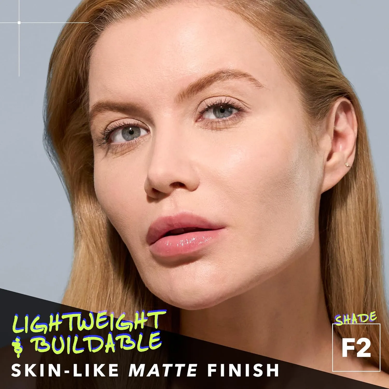 COVER FX Power Play Foundation - Shade F2 - Buildable Full Coverage - Waterproof Sweat-Proof Transfer-Proof - Natural Matte Finish - All Skin Types
