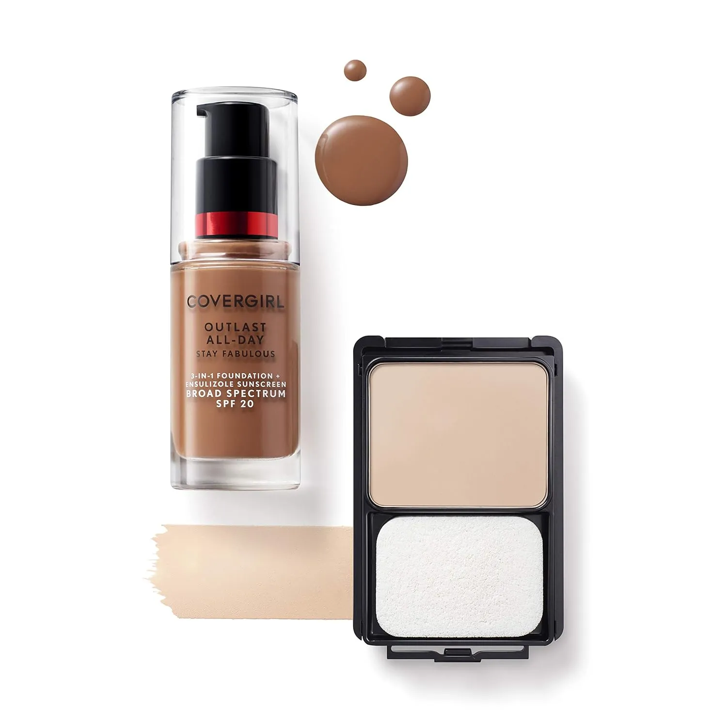 Covergirl Outlast All-Day Stay Fabulous 3-in-1 Foundation, Medium Beige, 1 Fl Oz
