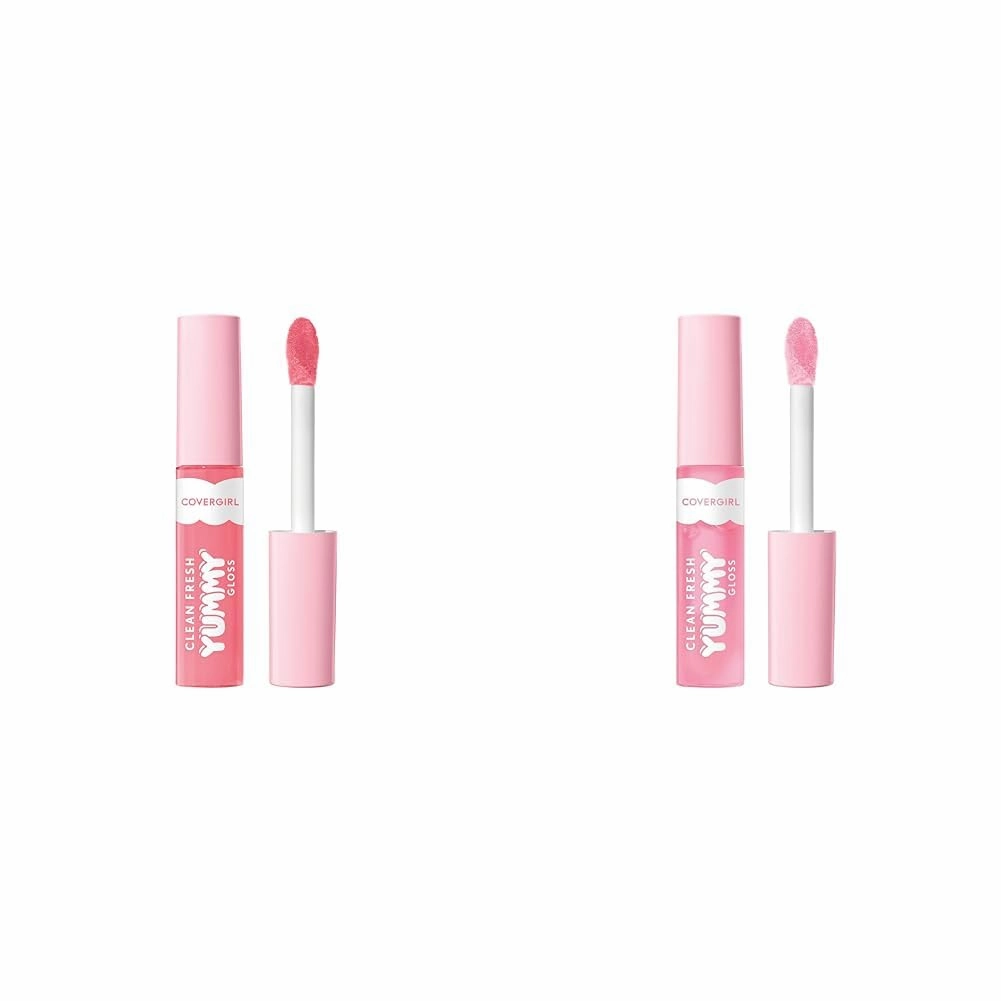 COVERGIRL Clean Fresh Yummy Gloss Lip Gloss Havana Good Time & Sugar Poppy Vegan Hyaluronic Acid Antioxidants
