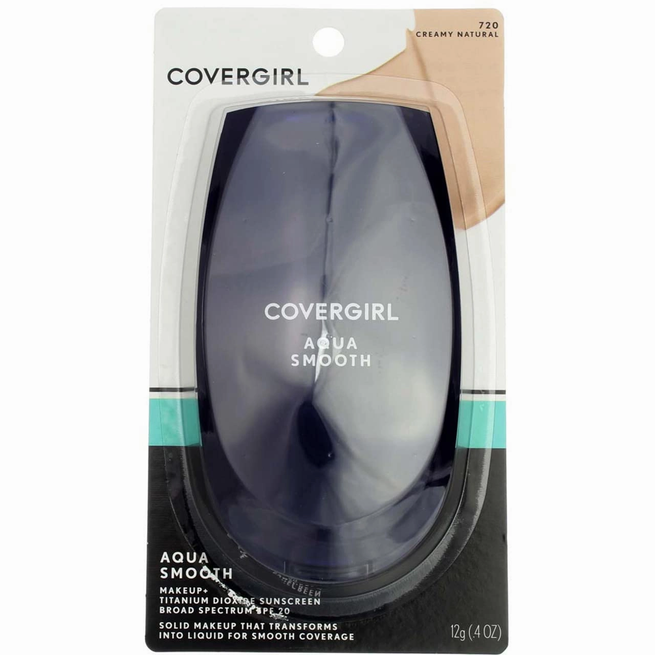 CoverGirl Smoothers AquaSmooth Compact Foundation, Creamy Natural [720] 0.40 oz (Pack of 9)