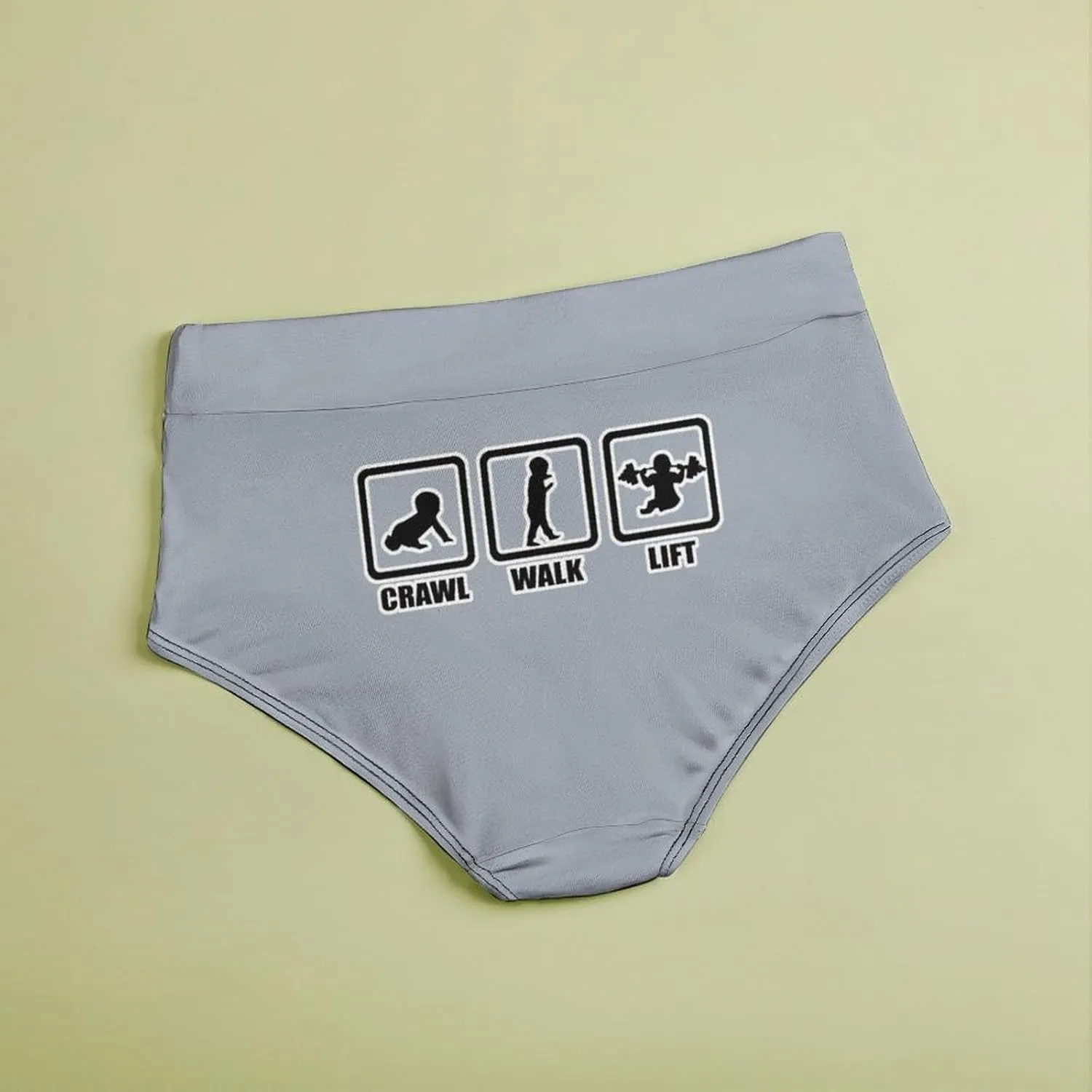 Crawl Walk Lift High Waisted Underwear for Women Briefs Ladies Panties Full Coverage Underpants