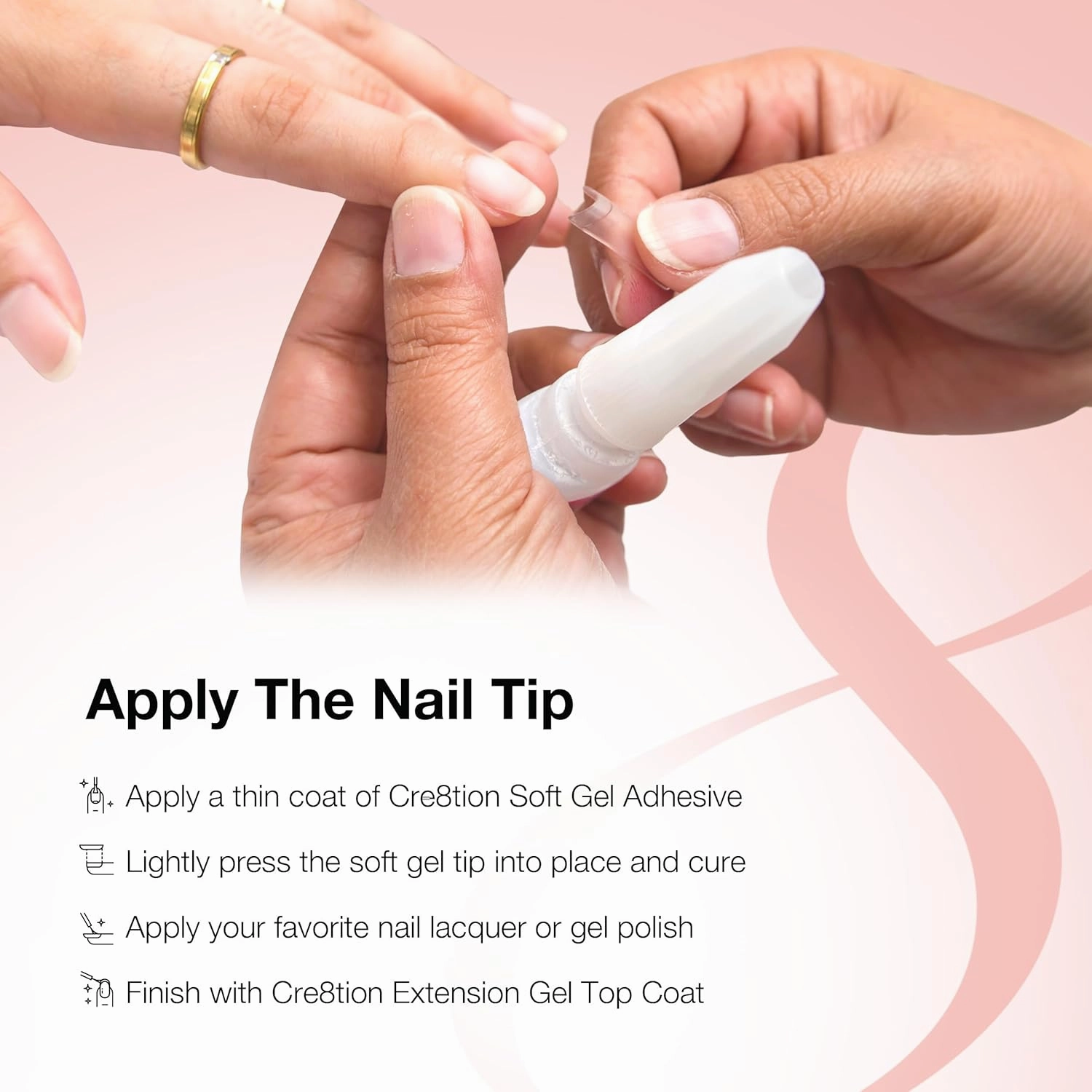 Cre8tion Soft Gel Nail Tips, Medium Coffin Shape, 602 Tips in 14 Sizes (00-9) for Professional Nail Extensions