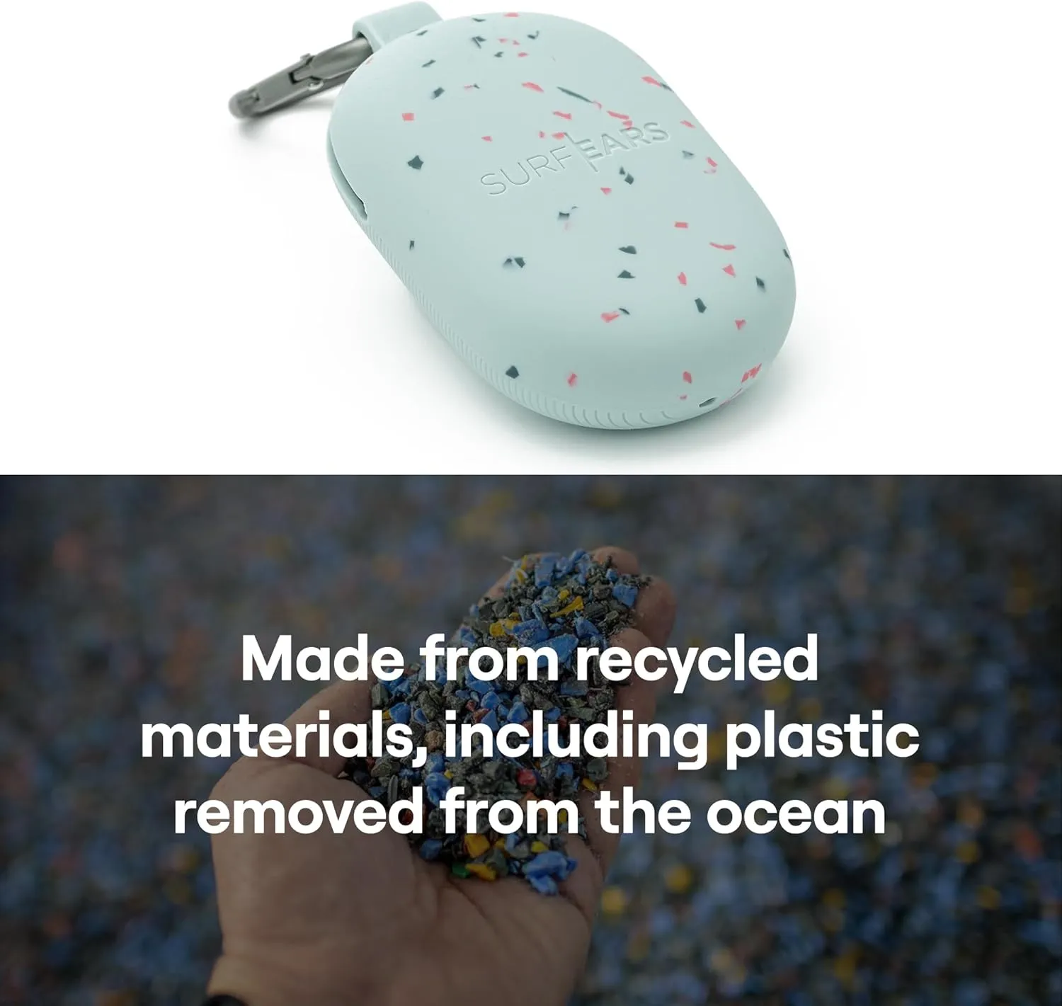 Creatures of Leisure Surf Ears 4.0 – Ear Plugs for Adults That Keep Water Out & Sound in – Surfing Ear Protection – Coral/Sky