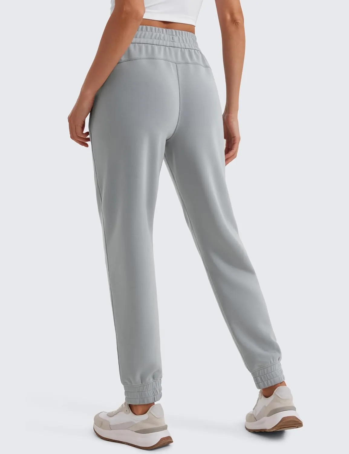 CRZ YOGA SoftAura Sweatpants Women Modal Joggers High Waisted Lounge Travel Casual Sweat Pants with Pockets Cinch Bottom