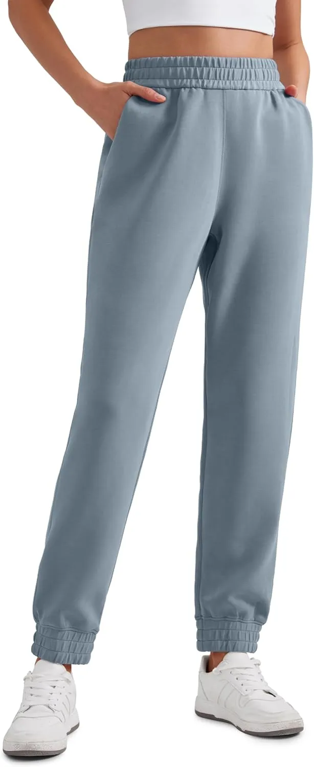 CRZ YOGA SoftAura Sweatpants Women Modal Joggers High Waisted Lounge Travel Casual Sweat Pants with Pockets Cinch Bottom