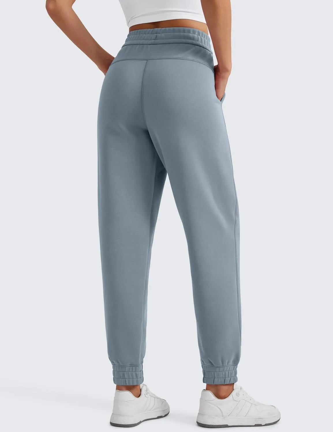 CRZ YOGA SoftAura Sweatpants Women Modal Joggers High Waisted Lounge Travel Casual Sweat Pants with Pockets Cinch Bottom