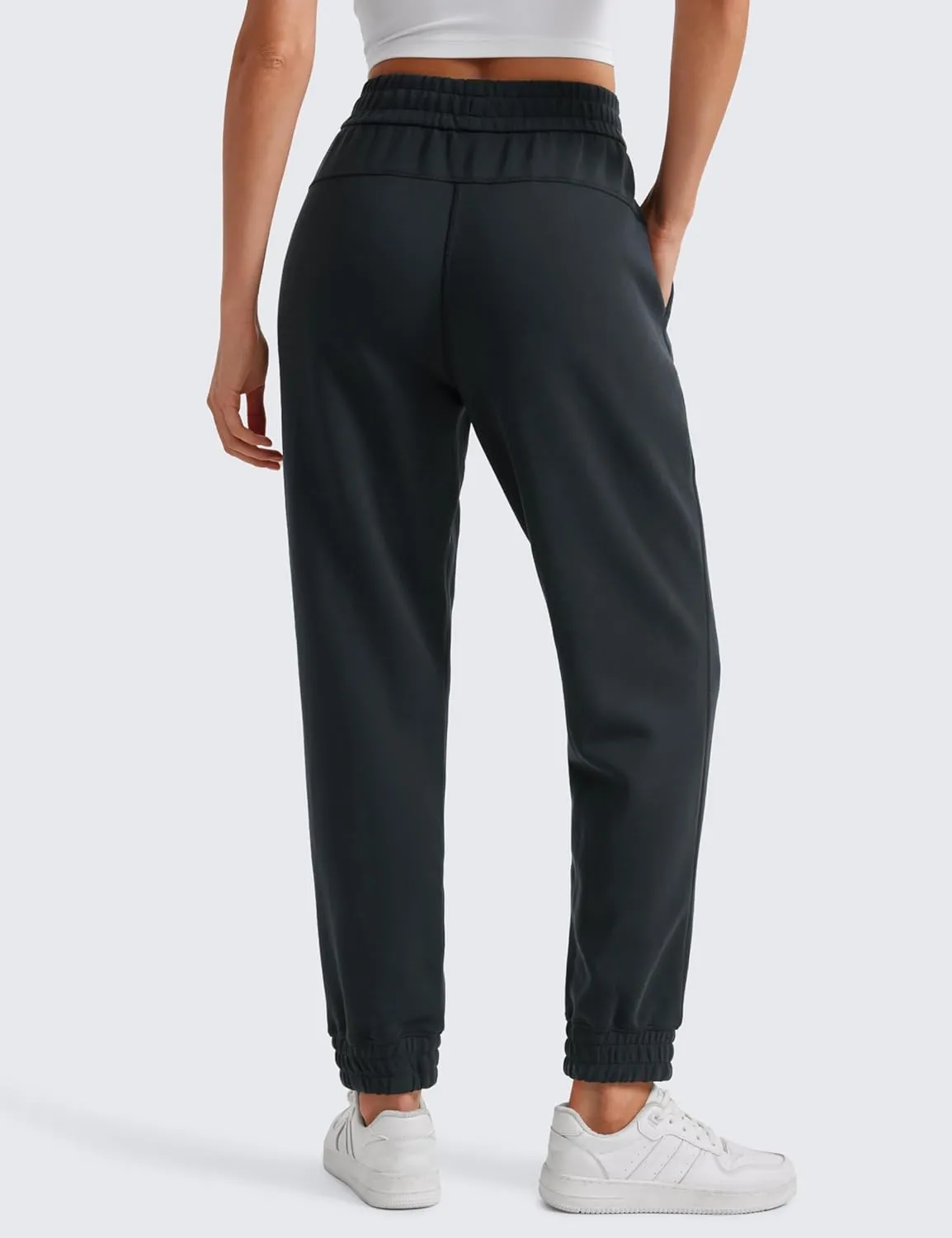 CRZ YOGA SoftAura Sweatpants Women Modal Joggers High Waisted Lounge Travel Casual Sweat Pants with Pockets Cinch Bottom