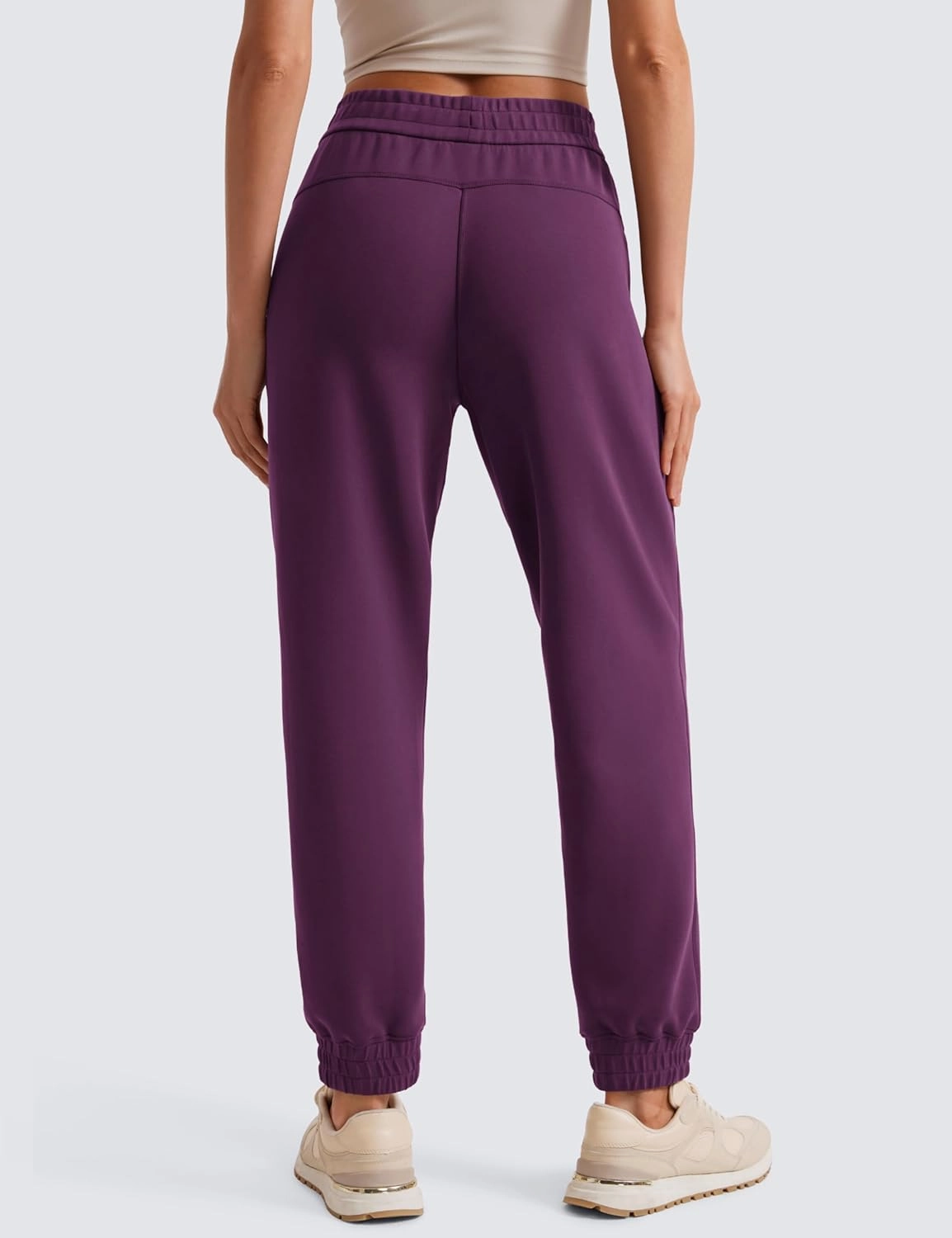 CRZ YOGA SoftAura Sweatpants Women Modal Joggers High Waisted Lounge Travel Casual Sweat Pants with Pockets Cinch Bottom