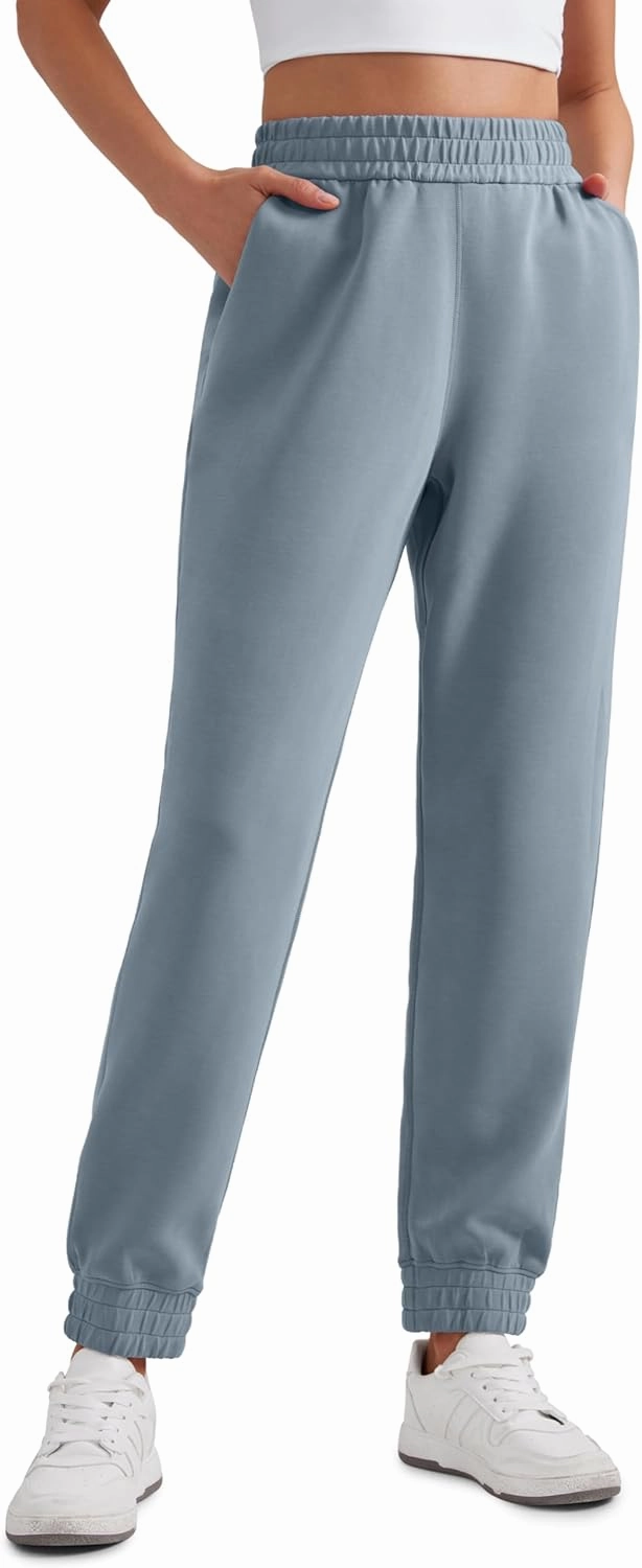 CRZ YOGA SoftAura Sweatpants Women Modal Joggers High Waisted Lounge Travel Casual Sweat Pants with Pockets Cinch Bottom