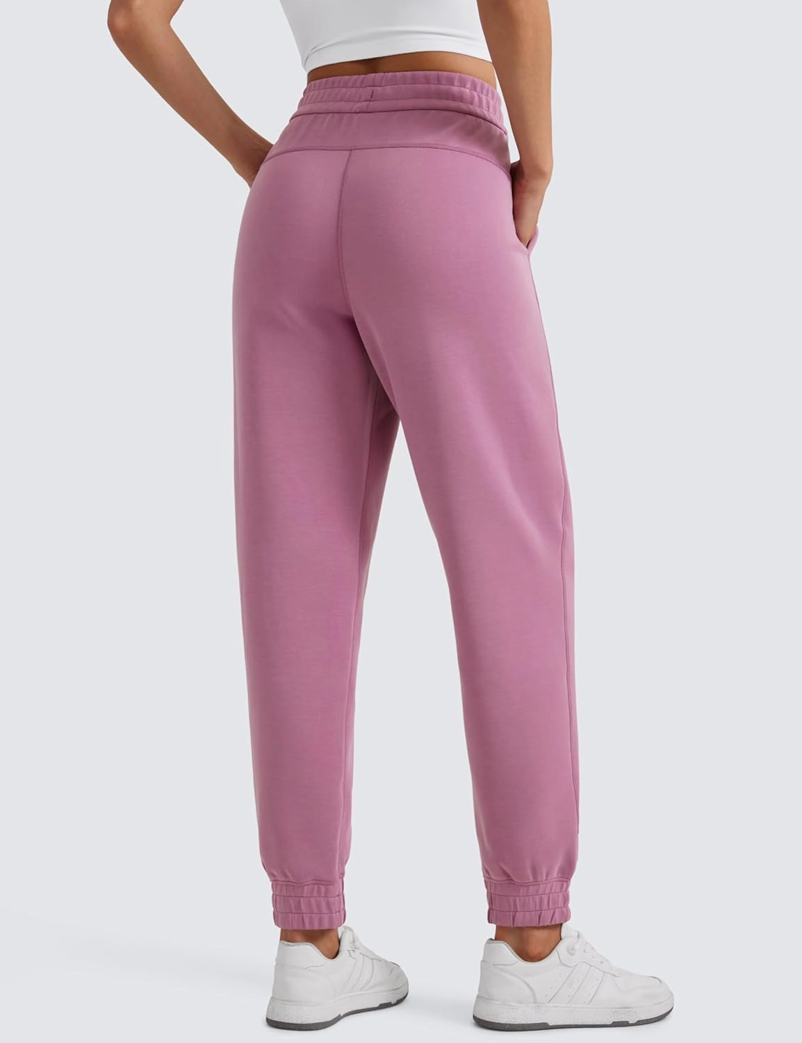 CRZ YOGA SoftAura Sweatpants Women Modal Joggers High Waisted Lounge Travel Casual Sweat Pants with Pockets Cinch Bottom