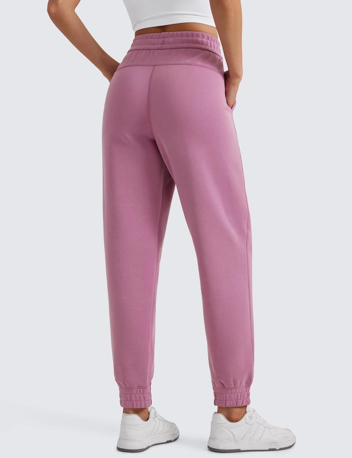CRZ YOGA SoftAura Sweatpants Women Modal Joggers High Waisted Lounge Travel Casual Sweat Pants with Pockets Cinch Bottom