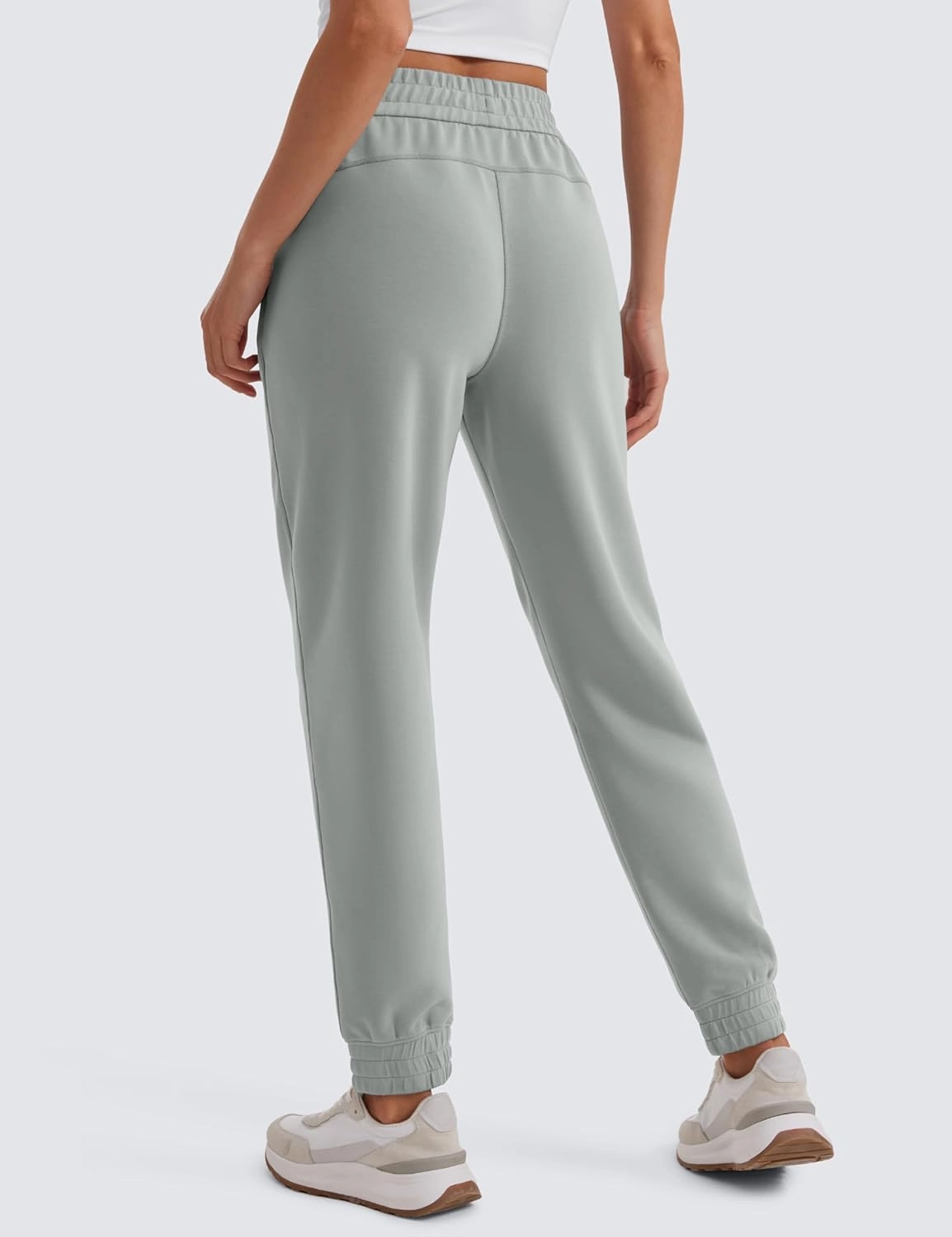 CRZ YOGA SoftAura Sweatpants Women Modal Joggers High Waisted Lounge Travel Casual Sweat Pants with Pockets Cinch Bottom