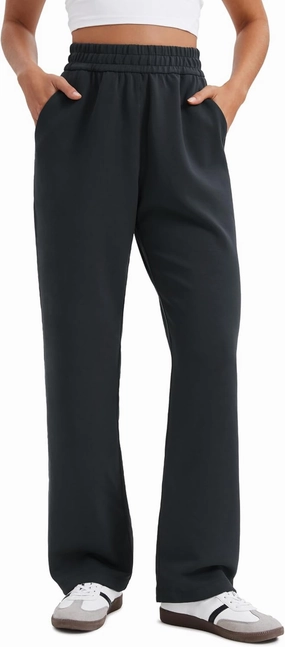 CRZ YOGA SoftAura Wide Leg Sweatpants Women 31" Modal High Waisted Lounge Travel Casual Sweat Pants with Pockets Drawstring