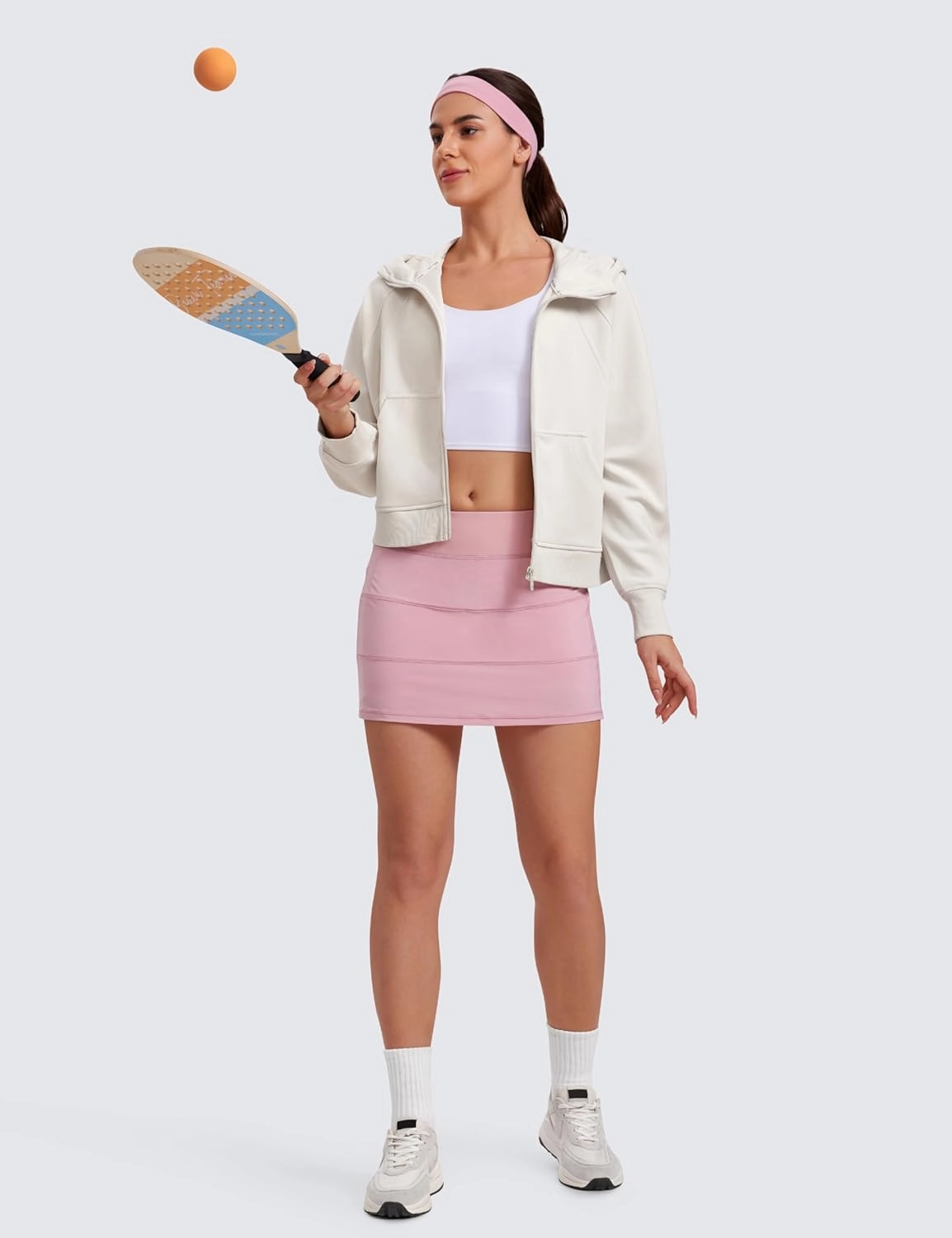 CRZ YOGA Womens SoftAura Full Zip Up Hoodie Workout Casual Hooded Sweatshirt Long Sleeve Athletic Jacket