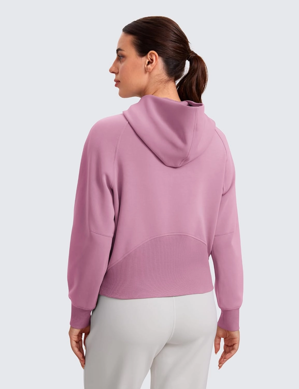 CRZ YOGA Womens SoftAura Full Zip Up Hoodie Workout Casual Hooded Sweatshirt Long Sleeve Athletic Jacket