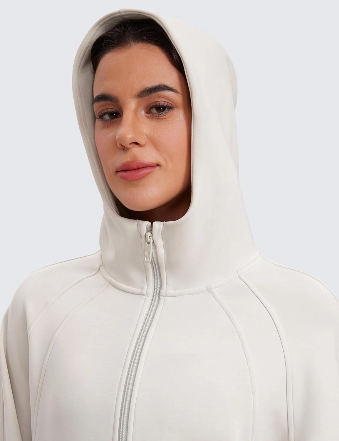 CRZ YOGA Womens SoftAura Full Zip Up Hoodie Workout Casual Hooded Sweatshirt Long Sleeve Athletic Jacket