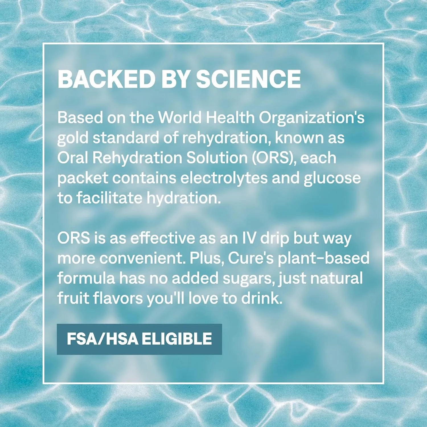 Cure Hydration | Plant-Based Electrolyte Drink Mix | No Added Sugar | FSA & HSA | Dehydration Relief Powder Made with Coconut Water | Non-GMO | Vegan | Pouch of 14 Packets - Watermelon