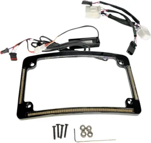 Custom Dynamics TF05-HD-B Radius License Plate Frame - Gloss Black