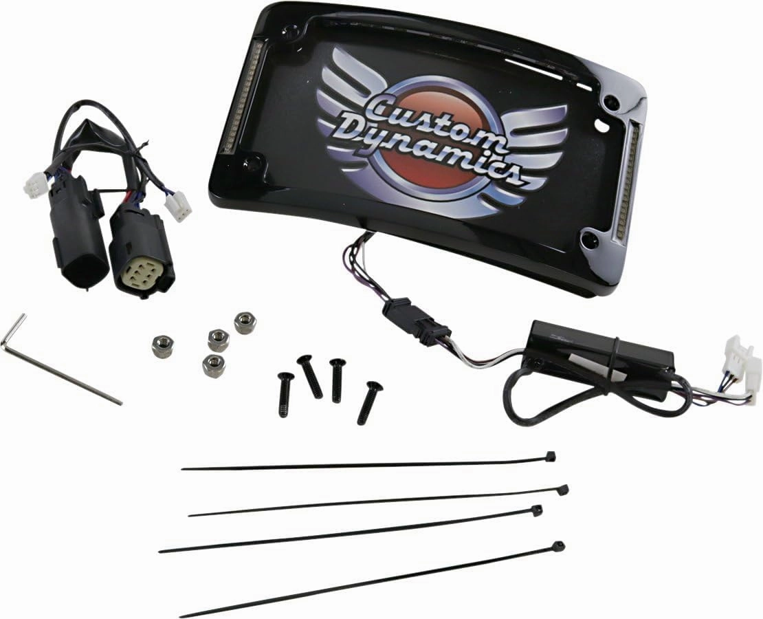 Custom Dynamics TF06-BCM-B Radius LED License Plate Frame - Gloss Black