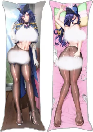Dakimakura Anime Genshin Impact Hugging Body Pillow Case, 19""x59"" Throw Pillow Cover, Double-Sided Print Bedding Decorative Pillowcase (Clorinde), FA12K