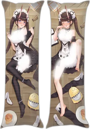 Dakimakura Azur Lane 20"x59"Anime Pillowcase Double-Sided Pattern Hugging Body Pillow Cover Case Peach Skin (IJN Noshiro)