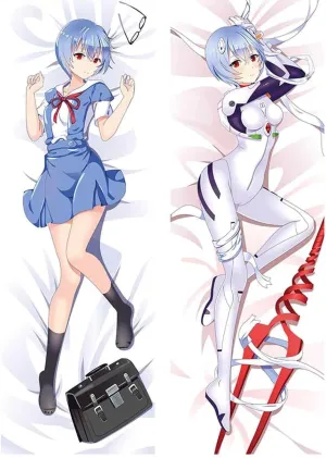 Dakimakura Rei Ayanami Evangelio Body Pillow Case Dakimakura Anime Pillow Cover Double Sided 160cm x 50cm