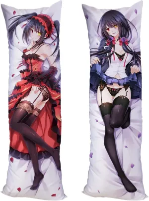 Date A Live Tokisaki Kurumi Cushion Cover Pillow Case Peach Skin 150x50cm(59in x 19.6in) Tobiichi Origami Pillowcase