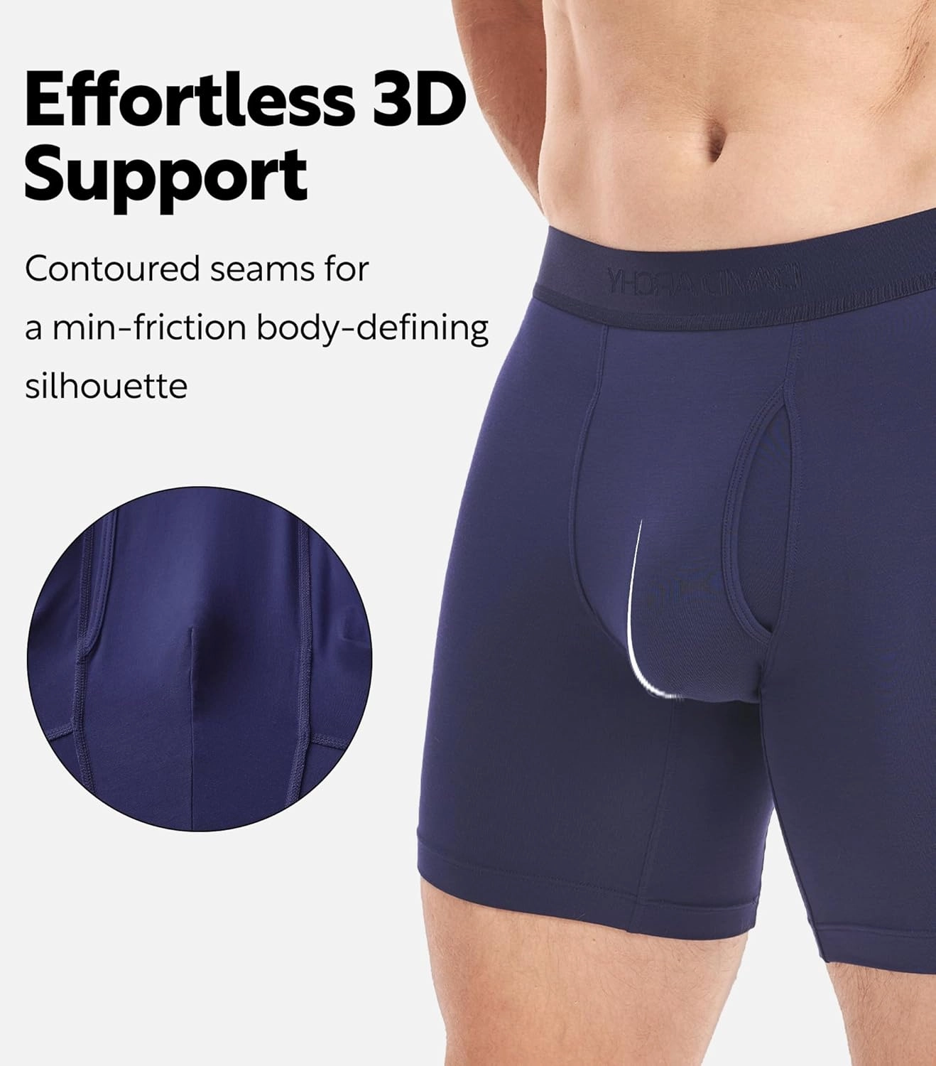 DAVID ARCHY Men’s Underwear Boxer Briefs Soft Comfortable Micro Modal Breathable with Fly Boxer Briefs for Men 3 Pack