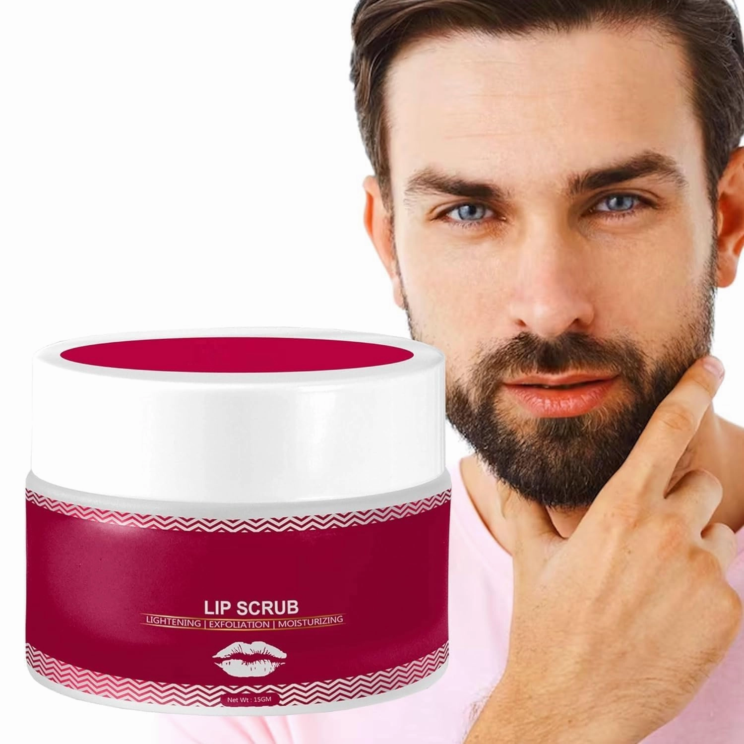 DBE Beetroot Scrub For Brighter and Softer Lips,Suitable Dark,Chapped, Smoker & Pigmented Lips, Beetroot Lip Scrub for Men & Women - 15 gm