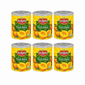 Del Monte Yellow Cling Canned Peach Halves in Heavy Syrup, 29 oz Can (Pack of 6)