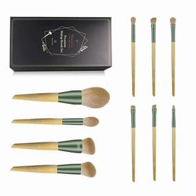 Deluxe 10-Piece Makeup Brush Collection with Luxury Case, 9.44 x 6.1 x 1.96 in