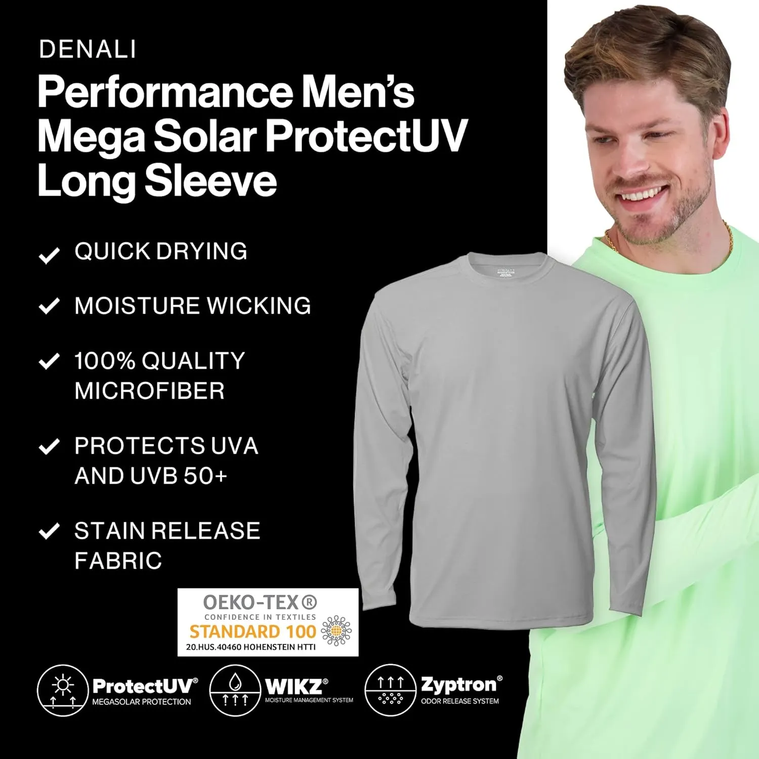 Denali Performance Men’s Teaser UPF 50  ProtectUV Mega Solar Long Sleeve T-Shirt