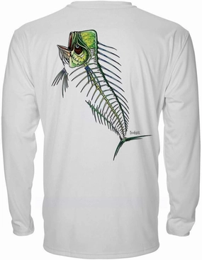 Denali Men's Teaser UPF 50  Long Sleeve T-Shirt, UV Protection Shirt, Trophy Bones Collection by Marcos Augusto: Mahi