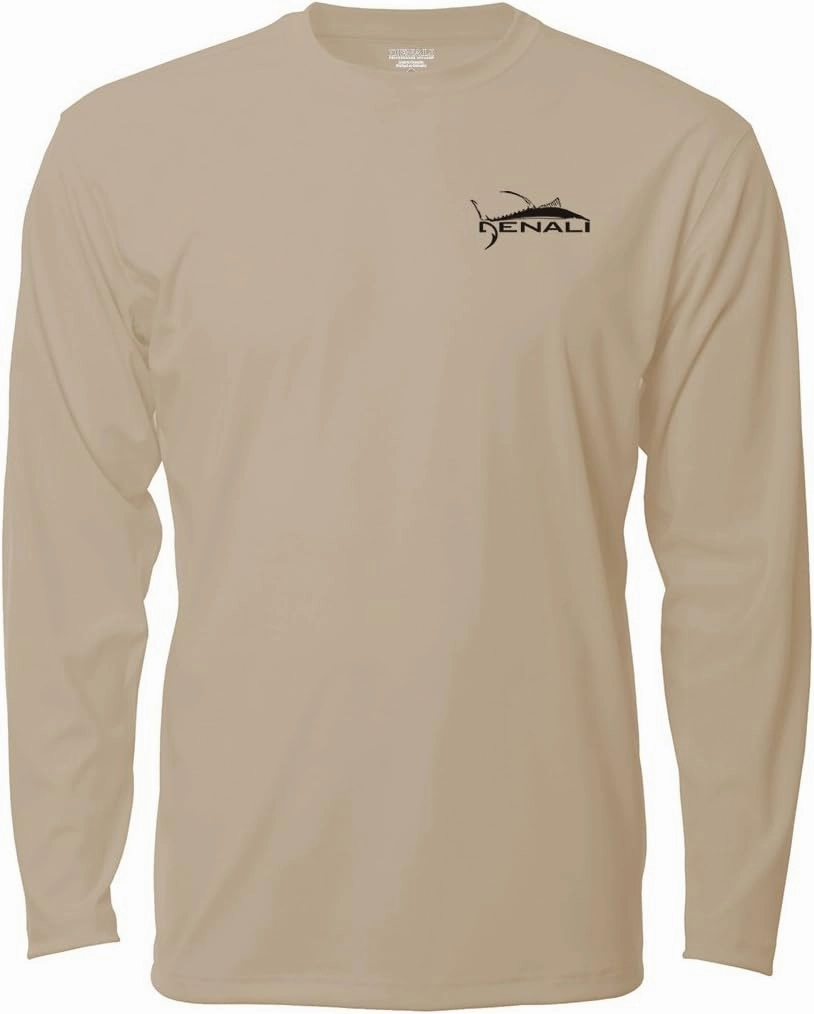 Denali Men's Teaser UPF 50  Long Sleeve T-Shirt, UV Protection Shirt, Trophy Bones Collection by Marcos Augusto: Marlin