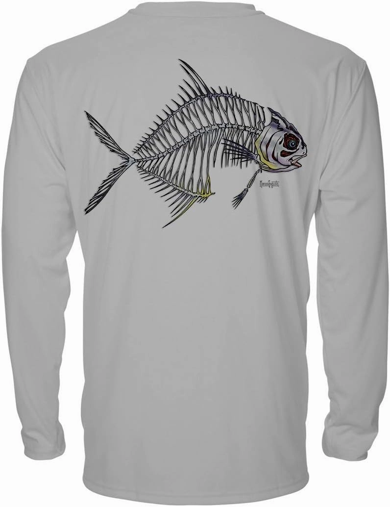 Denali Men's Teaser UPF 50  Long Sleeve T-Shirt, UV Protection Shirt, Trophy Bones Collection by Marcos Augusto: Permit