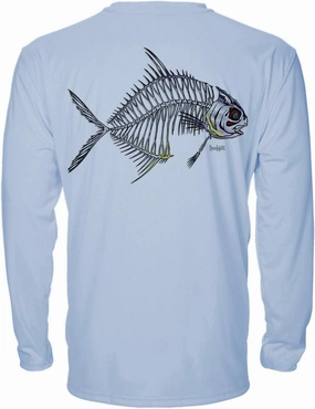 Denali Men's Teaser UPF 50  Long Sleeve T-Shirt, UV Protection Shirt, Trophy Bones Collection by Marcos Augusto: Permit