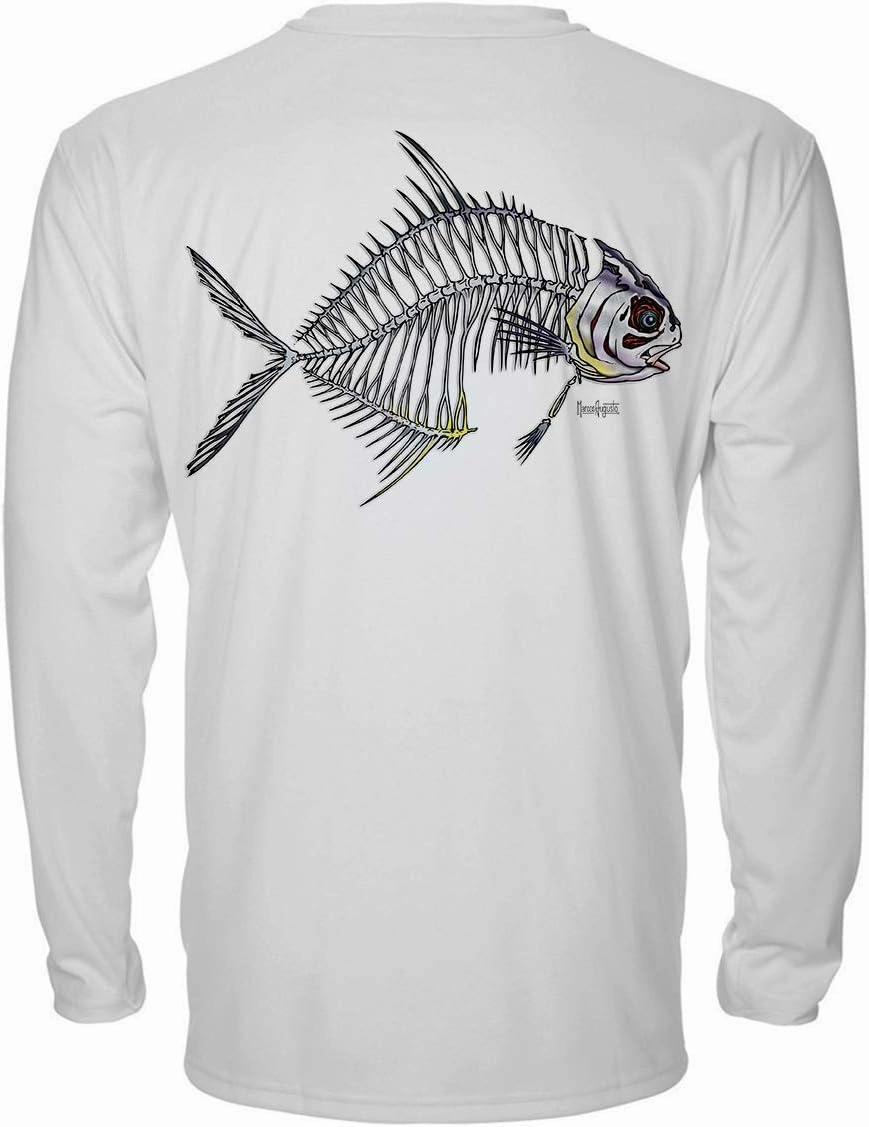 Denali Men's Teaser UPF 50  Long Sleeve T-Shirt, UV Protection Shirt, Trophy Bones Collection by Marcos Augusto: Permit