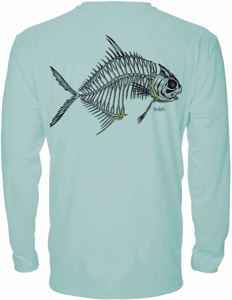 Denali Men's Teaser UPF 50  Long Sleeve T-Shirt, UV Protection Shirt, Trophy Bones Collection by Marcos Augusto: Permit