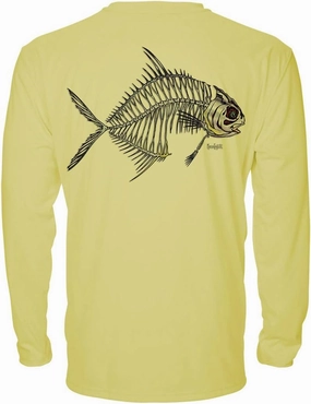 Denali Men's Teaser UPF 50  Long Sleeve T-Shirt, UV Protection Shirt, Trophy Bones Collection by Marcos Augusto: Permit