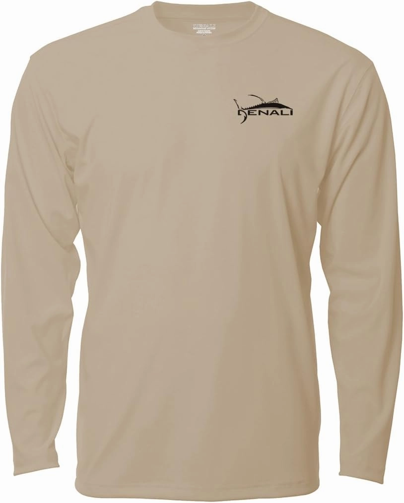 Denali Men's Teaser UPF 50  Long Sleeve T-Shirt, UV Protection Shirt, Trophy Bones Collection by Marcos Augusto: Redfish
