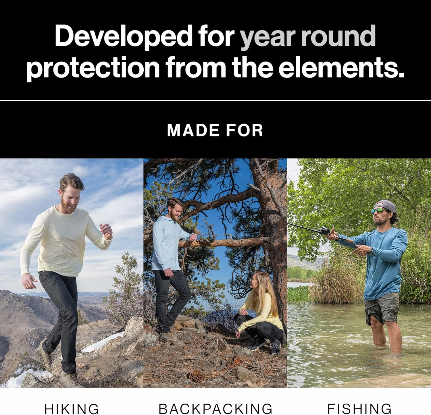 Denali Men's Teaser UPF 50  Long Sleeve T-Shirt, UV Protection Shirt, Trophy Bones Collection by Marcos Augusto: Redfish