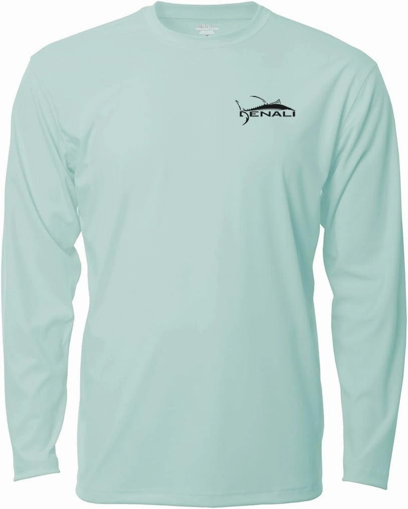 Denali Men's Teaser UPF 50  Long Sleeve T-Shirt, UV Protection Shirt, Trophy Bones Collection by Marcos Augusto: Snapper